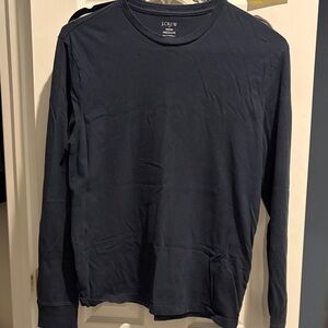 J. Crew Men's Dark Blue Long Sleeve Tee